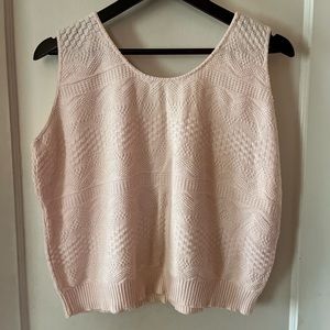 90’s baby pink knit tank